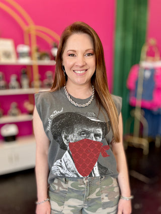 Texas Outlaw Charcoal Graphic Tee