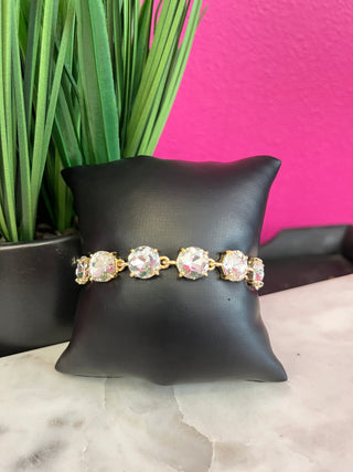 Too Chic Round Clear Crystal Bracelet