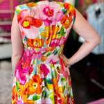 Bright & Fun Floral Midi Dress