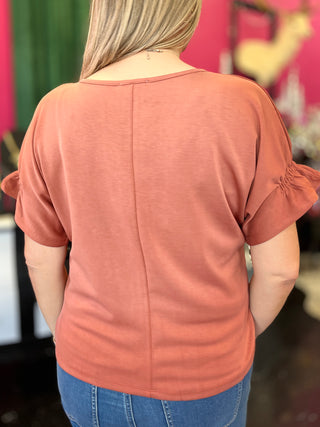 Pumpkin Spice Essentials Round Neck Top
