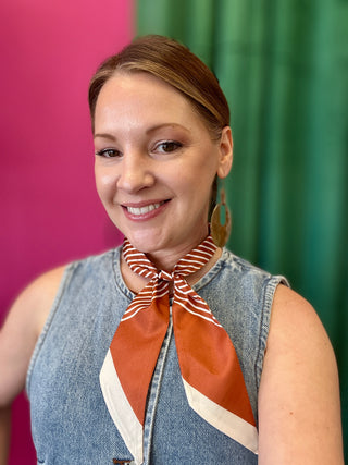 Burnt Orange Striped Twilly