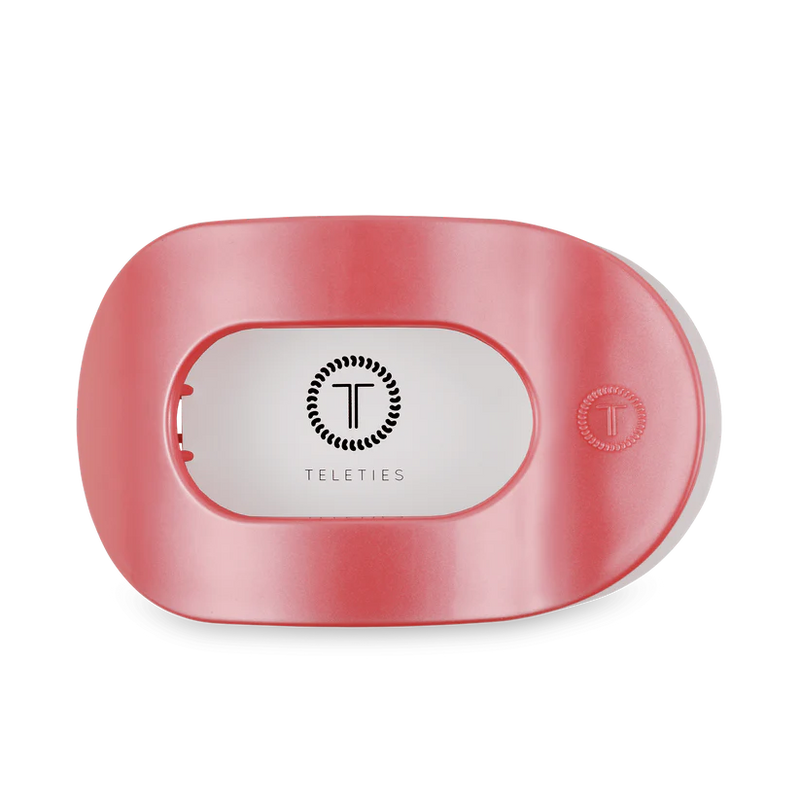 Calming Coral Large Flat Round Teleties Clip