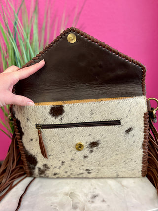 Fannin Cowhide Envelope Purse