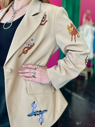 Rodeo Nights Tan Blazer
