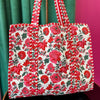 Poppy Lane Red & Print Floral Tote Bag