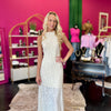 Ivory Lace Mock Neck Dress