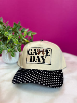 Gameday Black Polka Dot Baseball Hat