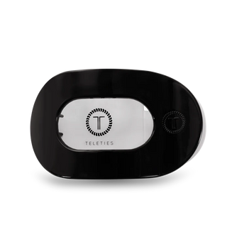 Jet Black Large Flat Round Teleties Clip