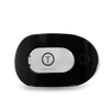 Jet Black Large Flat Round Teleties Clip