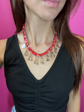 Red Bandana Gameday Necklace