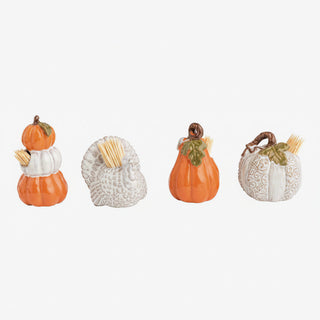 Ivory Pumpkin Toothpick Holder