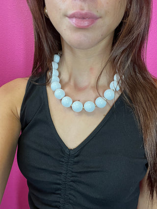 White Gumball Necklace