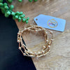 Gold Sm Ball Stretch Bracelet Set