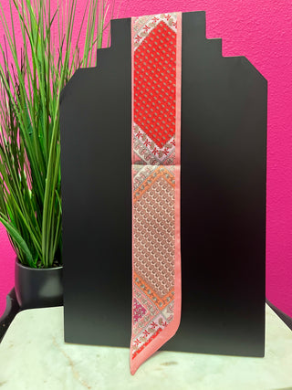 Pink & Red Patchwork Twilly