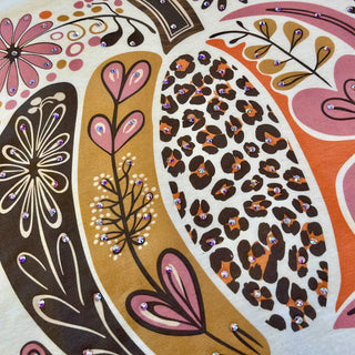 Floral Pumpkin Bling Tee