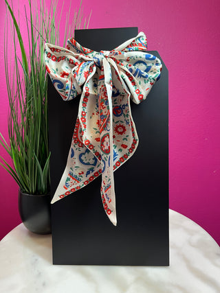 Red & Blue Paisley Wide Twilly