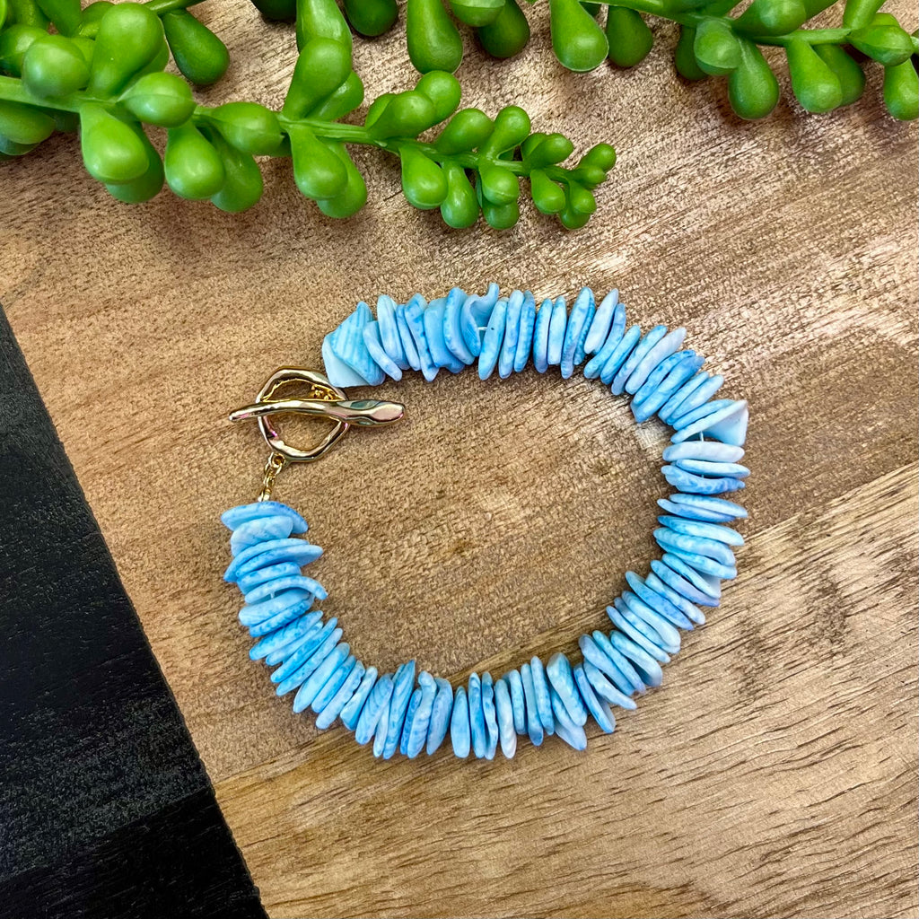 Blue Conch Shell Bracelet