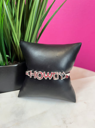 Silver Howdy Bangle Bracelet