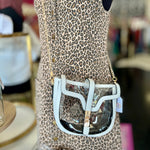 White & Clear Saddle Bag Purse