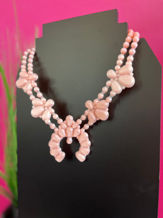 Pale Pink Stardust Night Bloom Necklace