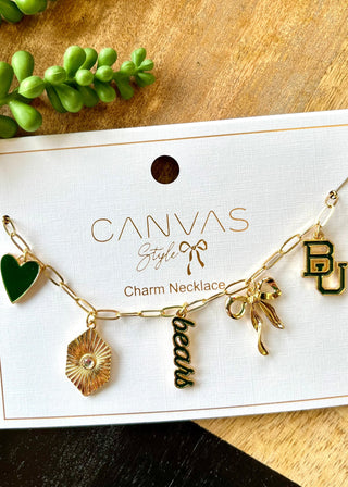 Baylor Gold Chain Charm Necklace