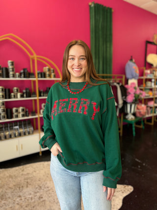 Tartan Plaid Merry Sweatshirt