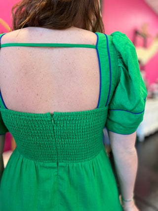 Kelly Green Cutout Dress