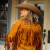 Camel Suede Fringe Jacket