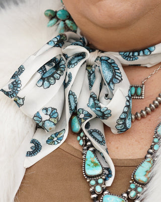 Turquoise Jewelry Wide Twilly