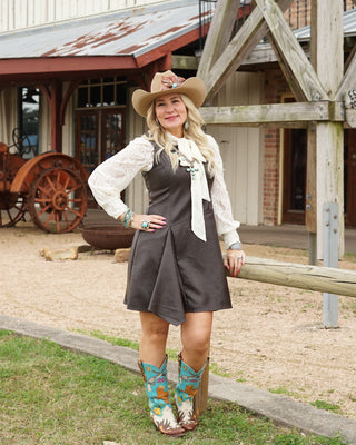 Espresso Faux Leather Dress