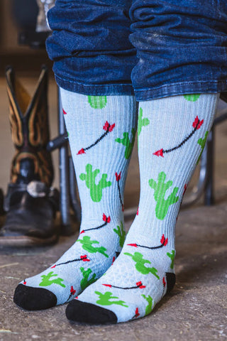 Cowboy Compass Boot Sock By Lucky Chuck