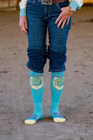 Get Lucky Aqua Boot Sock By Lucky Chuck