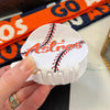 Astros White Baseball Hair Clip