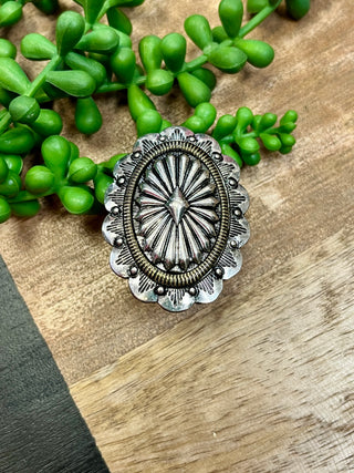 Silver & Gold Concho Scarf Slide