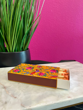 Yellow Chinoiserie Matchbox