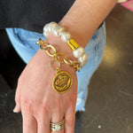 LNL Big Bee Gold Toggle Bracelet