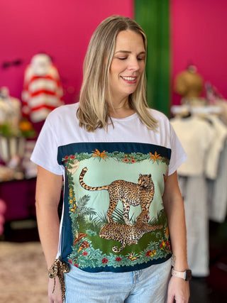 Welcome to the Jungle White Scarf Tee
