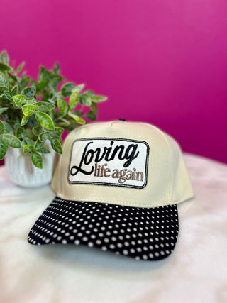 Loving Life Again Polka Dot Baseball Hat