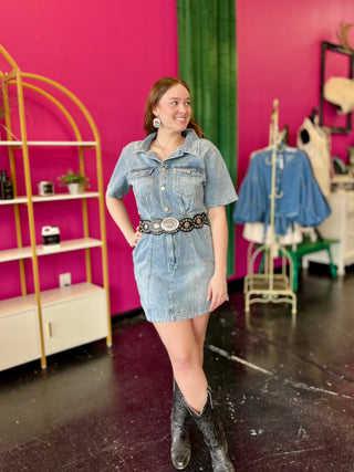Denim Button Down Dress