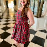 Red Tartain Plaid Bubble Dress