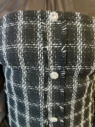 Black Tweed Shear Dress