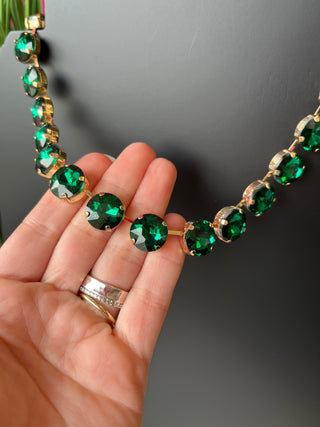 Green Big Crystal Necklace
