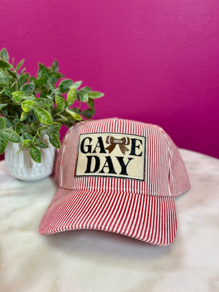 Gameday Red Striped Baseball Hat