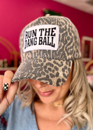 Run the Dang Ball Leopard Hat