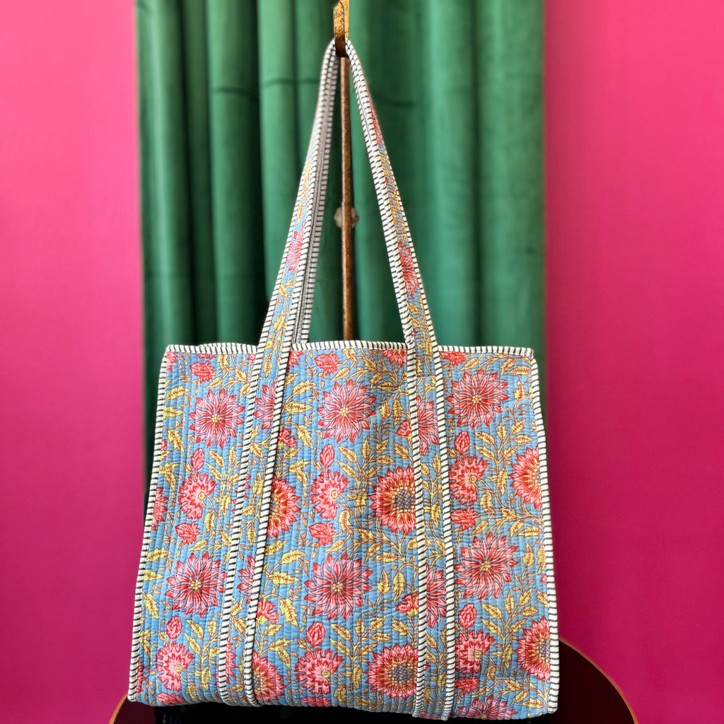 September Haze Quilted Tote Bag