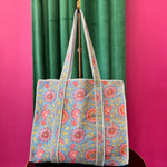 September Haze Quilted Tote Bag