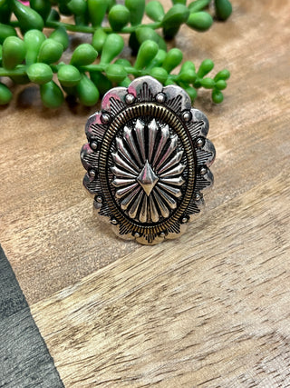 Silver & Gold Concho Scarf Slide