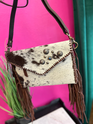 Fannin Cowhide Envelope Purse