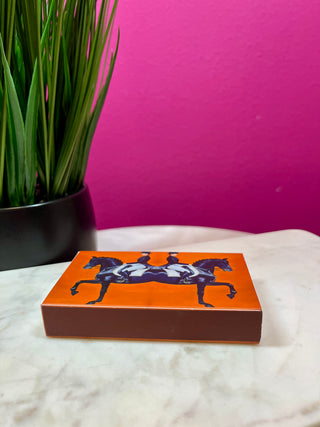 Orange Vintage Rider Matchbox