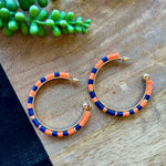 Navy & Orange Gameday Hoops